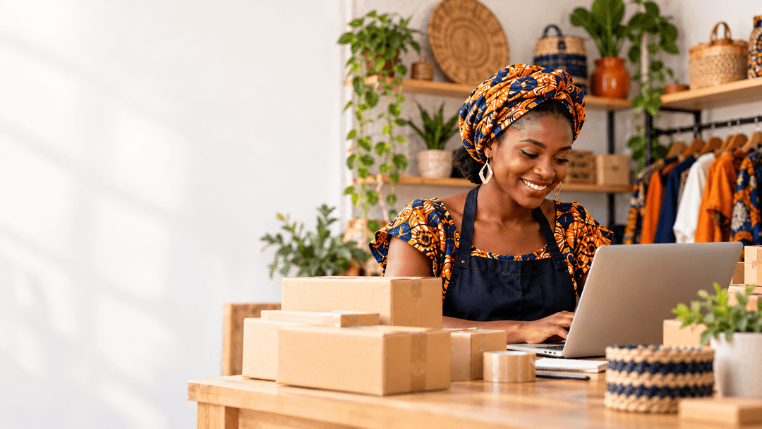 Une commerçante camerounaise dans sa boutique