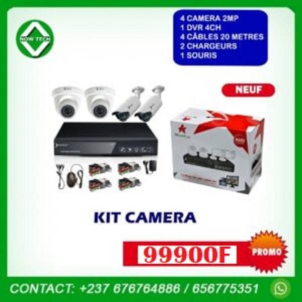 kit de 4 cameras multistar dvr 4 ports en vente bon prix en vente au Cameroun