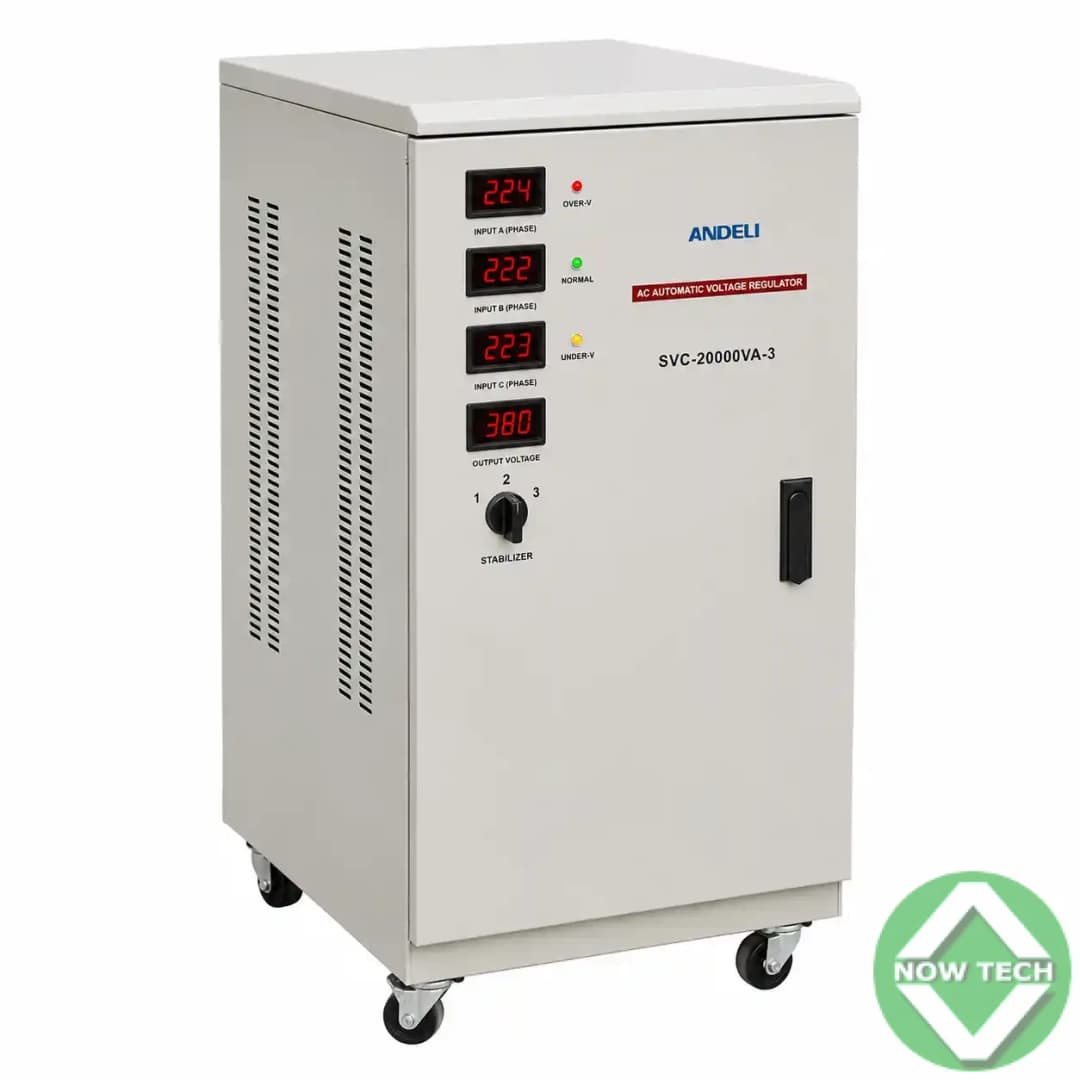 Régulateur de tension 20KVA triphasé ANDELI SVC-20000VA-3 en vente au Cameroun bon prix