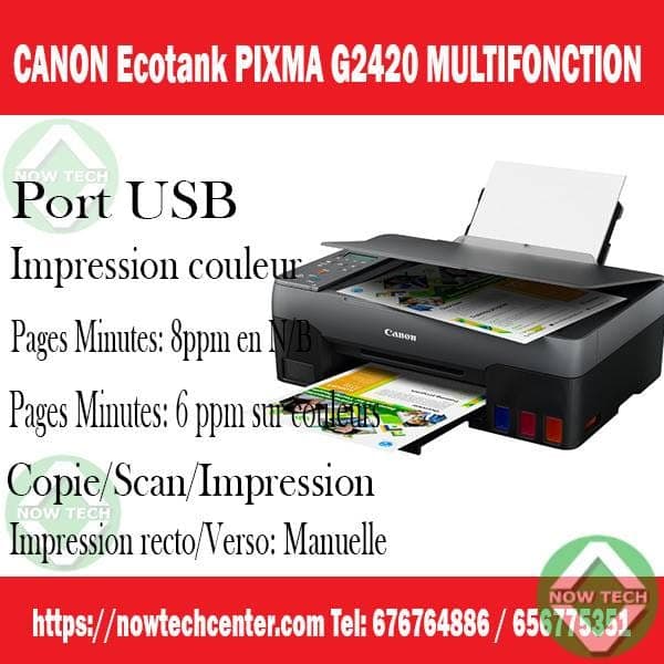 Imprimante Multifonction Ecotank Canon PIXMA MG2420 bon prix en vente au Cameroun