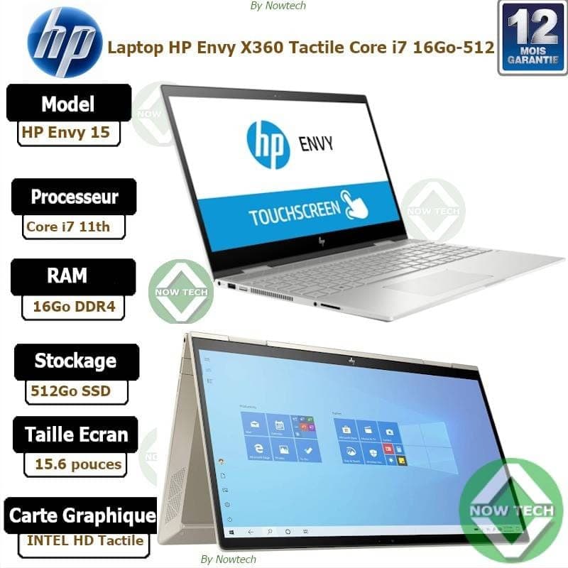 Laptop HP envy 15t x360 touch bon prix en vente au Cameroun