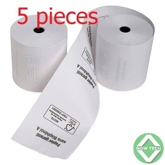 Rouleau de papier pour imprimante thermique 80 mm pack 5 unités bon prix en vente au Cameroun