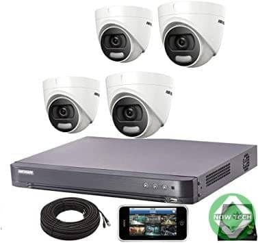 Kit de 4 cameras HIKVISION de 5MP sans disque dur bon prix en vente au Cameroun