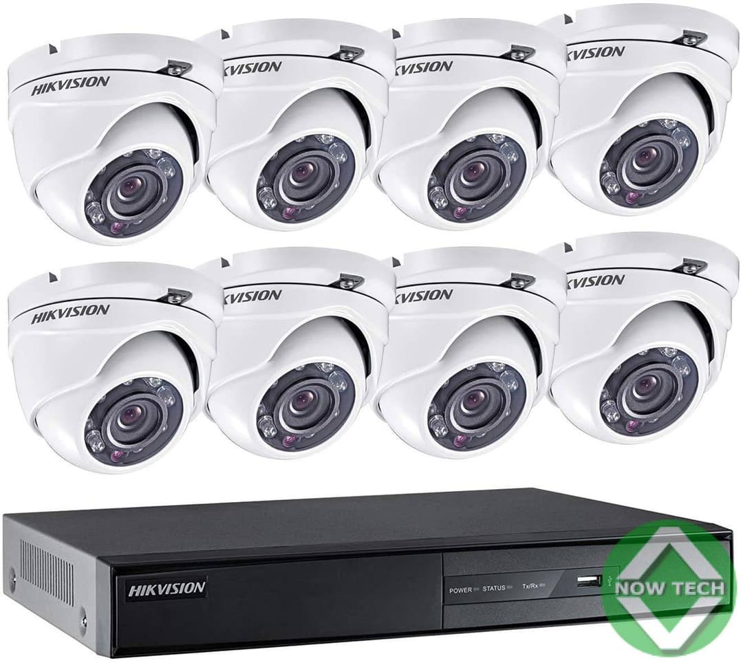 Kit de 8 cameras HIKVISION de 2MP sans disque dur bon prix en vente au Cameroun