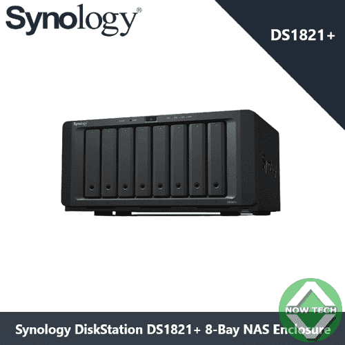Synology Diskstaton DS1821+ 8 baies vides Quadcœur Alpine AL-314 1,7 GHz; 4 Go de RAM DDR3L; 2 ports 10GbE | 2 ports 1GbE; 2 ports USB 3.0 bon prix en vente