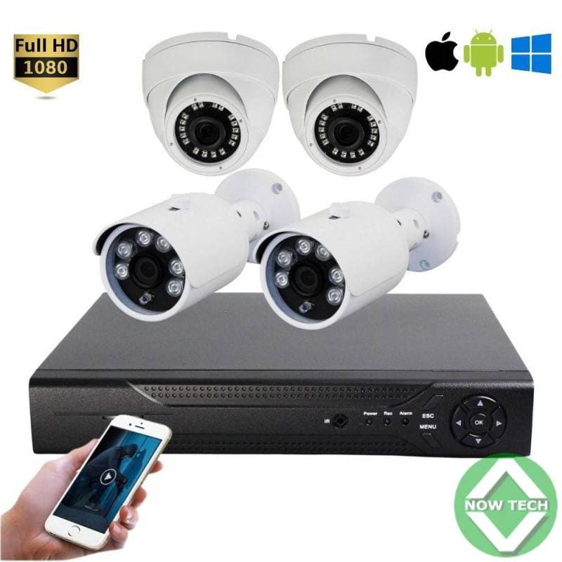 KIT DE 4 CAMERAS AHD EURONET FILAIRE 4CH 2MP Bon prix en vente