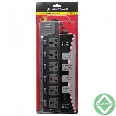 Rallonge électrique Light Waves EXT 756-2P 6 prises 3M Bon Prix en vente au Cameroun