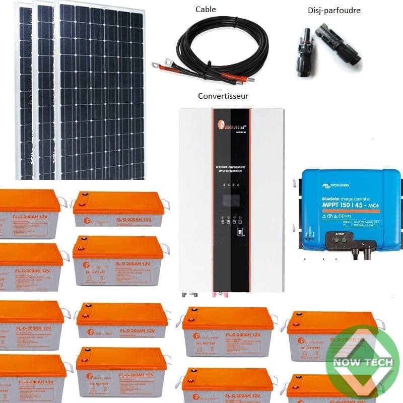 Kit solaire 5KVA 24 Panneau de 450W Convertisseur hybride KS242-300